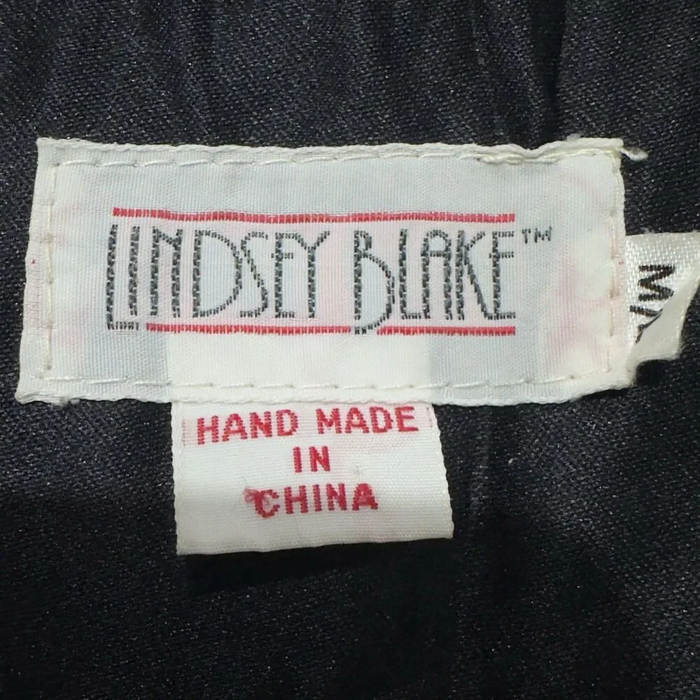 Vintage Lindsey Blake Beaded Belt Art Deco Boho Cummerbund Waist Geometric M/L
